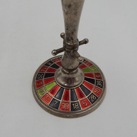 Roulette Wheel Martini Glassware Glasses Pair Godinger Silver Art Company - Picture 5 of 14